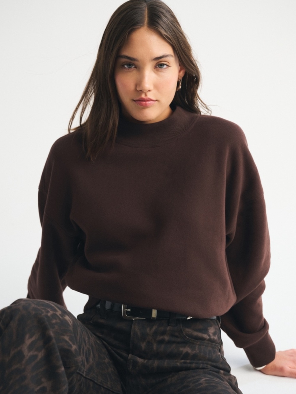 sunday mockneck crew sweatshirt